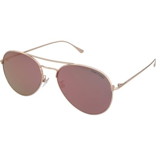 Tom Ford ace-02 ft0551-k 28z | occhiali da sole graduati o non graduati | unisex | metallo | pilot | oro rosa | adrialenti