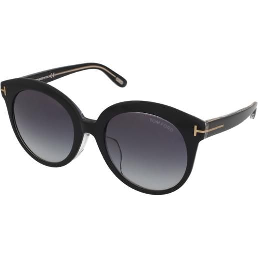 Tom Ford monica ft0429-f 03w | occhiali da sole graduati o non graduati | plastica | tondi | nero | adrialenti