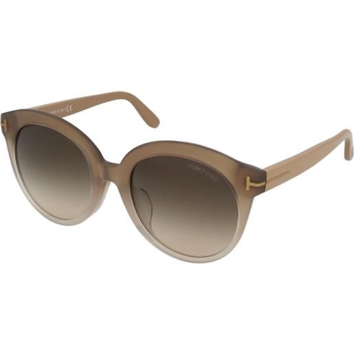 Tom Ford monica ft0429-f 59b | occhiali da sole graduati o non graduati | plastica | tondi | marrone, grigio | adrialenti