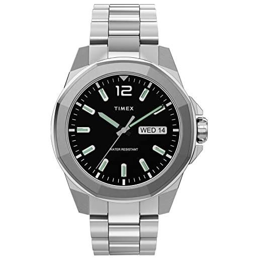 Timex orologio analogico al quarzo uomo con cinturino in acciaio inossidabile tw2u14700