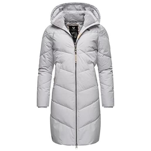 Ragwear cappotto invernale da donna, caldo, trapuntato, con cappuccio rimovibile, rebelka xs-6xl, dark grey022, s