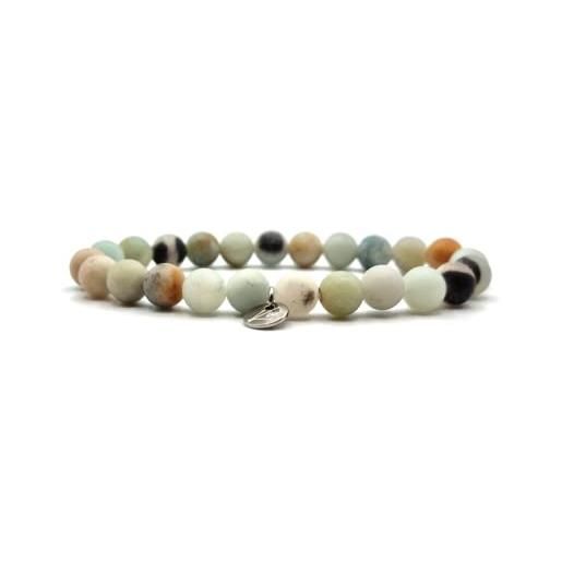 KARDINAL WEIST amazzonite bracciale, perle di gemma, gioielli per uomo e donna, calma - pace - vitalità - felicità (xl, amazzonite)