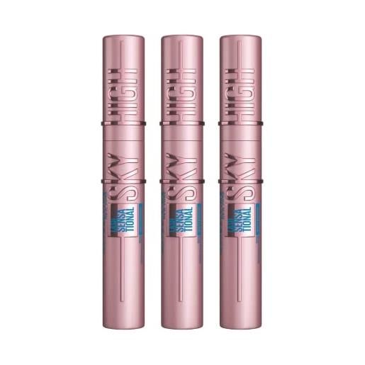 Maybelline 3 x Maybelline lash sensational sky high waterproof mascara 7.2ml - black