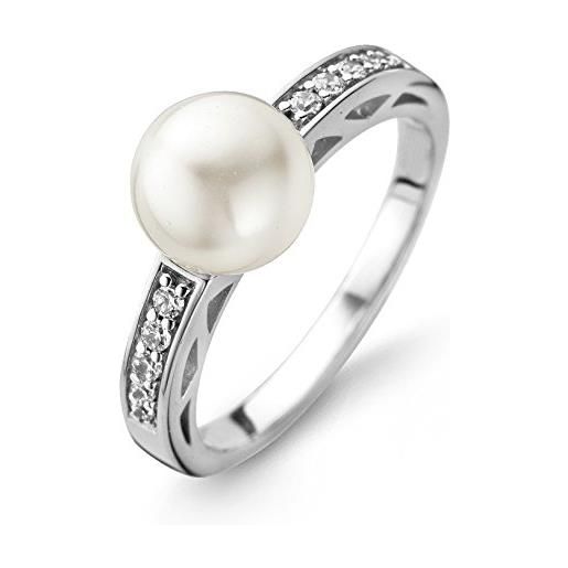 Orphelia dreambase-anello in argento 925 rodiato con zirconi bianchi con taglio a brillante (19,1) - taglia 60 zr-3866/60