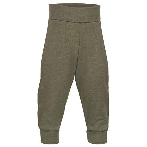 Engel natur, abbigliamento per bambini, pantaloni a vita larga, 1 pezzo, 70% lana, 30% seta, oliva, 86/92 cm