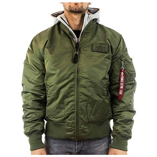 Alpha industries 1 d-tec bomber jacket per uomo giacche, sage-green, xl