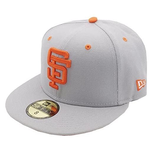 New Era san francisco giants grey sidepatch 59fifty 5950 fitted cap limited exclusive edition, multicolore, 59/60 cm