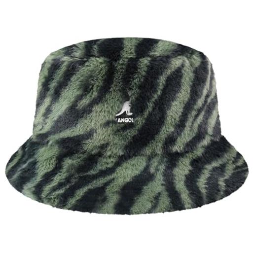 Kangol faux fur bucket basco, olive zebra, 58 cm unisex-adulto