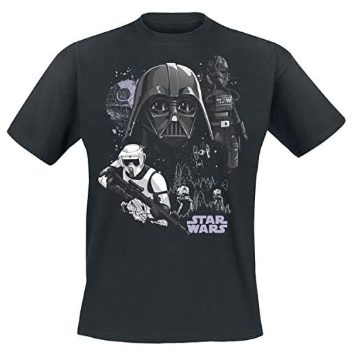 Star Wars battle of endor uomo t-shirt nero xl 100% cotone regular