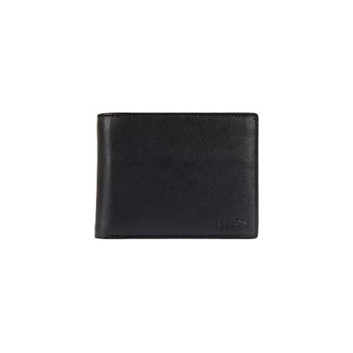 Bric's bernina portafoglio uomo orizzontale in pelle con protezione rfid, portamonete, scomparto banconote e 16 tasche porta carte, dimensione 9,5 x 12,5 x 2,5 cm, nero