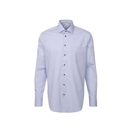 Seidensticker camicia a maniche lunghe regular fit maglietta, azzurro, 43 uomo