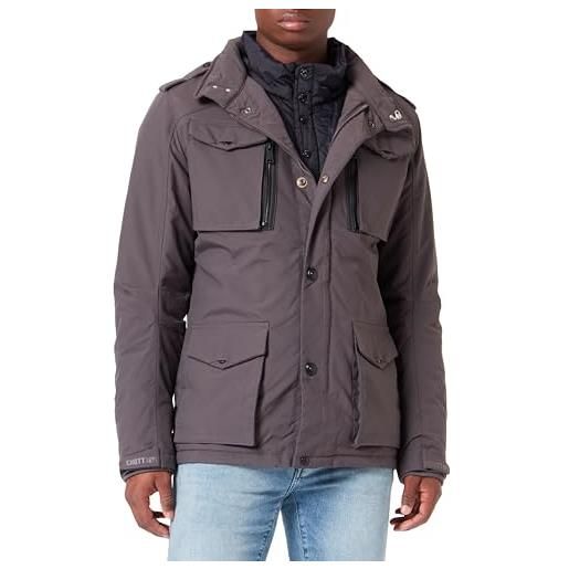 Schott NYC schott (brand national) - field giacca modello parka, a manica lunga uomo, nero (black), m