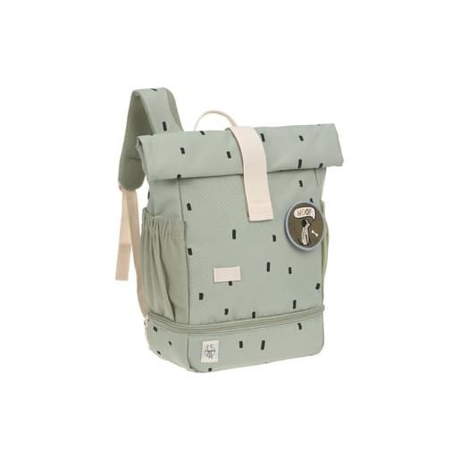 Lässig zaino asilo mini rolltop backpack happy prints light olive