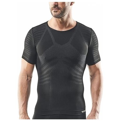 WRK 3 pezzi t-shirt uomo dryarn - filato innovativo ed altamente performante - leggero, isolante e traspirante - per attività blanda che per sforzi ad alta intensità (l/xl)