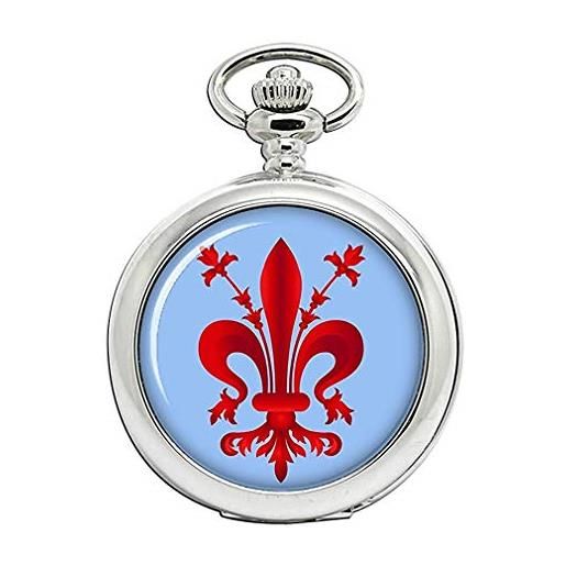 Family Crests orologio da tasca fiorentino fleur-de-lis