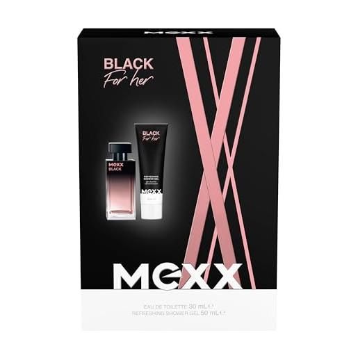 Mexx confezione regalo black woman eau de toilette 30 ml + gel doccia 50 ml