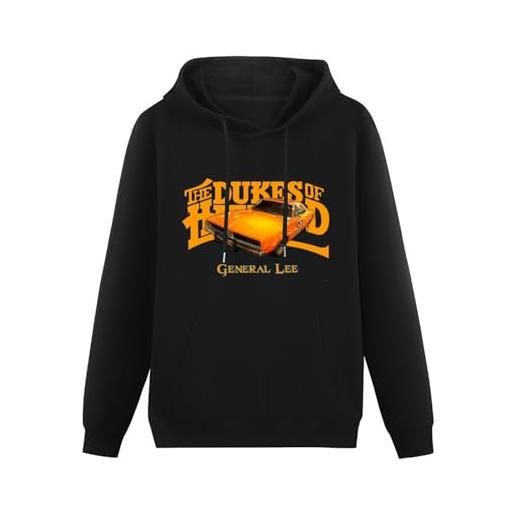 Ghee dukes of hazzard general lee car unisex hooded printed pullover hoodies mens black sweatshirts black 3xl