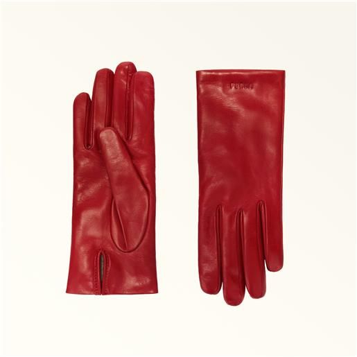 Furla 1927 guanti rosso veneziano rosso pelle nappata donna