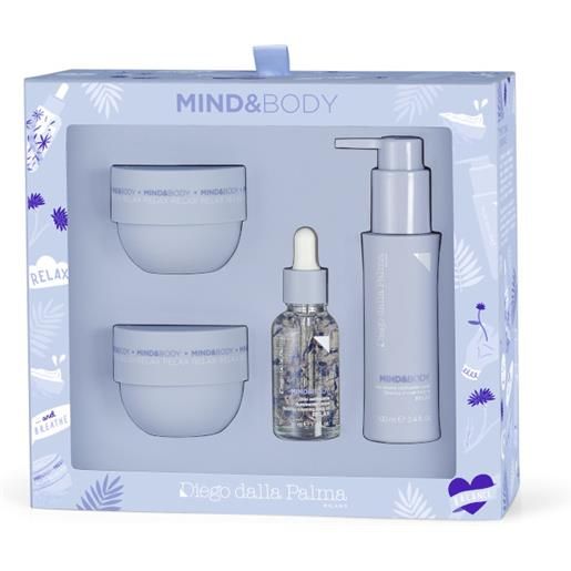 Diego Dalla Palma mind&body confezione 100 ml scrub corpo + 100 ml olio doccia + 75 ml burro corpo + 30 ml olio corpo