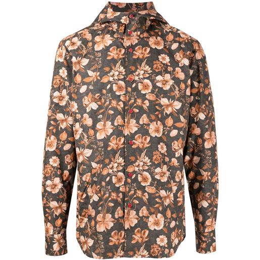 Kiton giacca a fiori - marrone