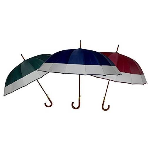 Palucart 1 ombrello maxi automatico ombrello grande da pioggia ultra resistente 16 stecche tinta unita 8305