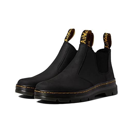 Dr. Martens 2976, stivali chelsea donna, nappa nera, 43