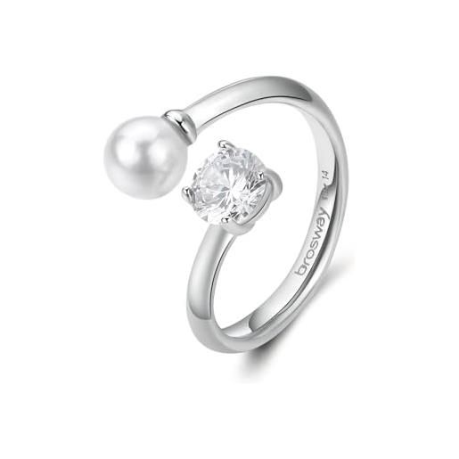Brosway anello donna in acciaio, anello donna collezione affinity - bff190b