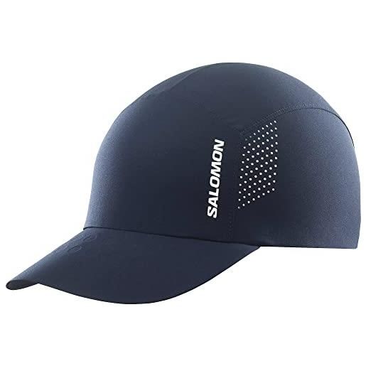 Salomon cross compact, cappello corsa escursionismo unisex, leggero & pieghevole, controllo dell'umidità, e tessuto riciclato, nero, taglia unica