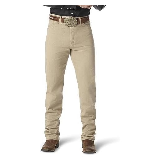 Wrangler "rigid" - jeans da uomo in stile cowboy, in denim, vestibilità fit color carne 34w x 36l
