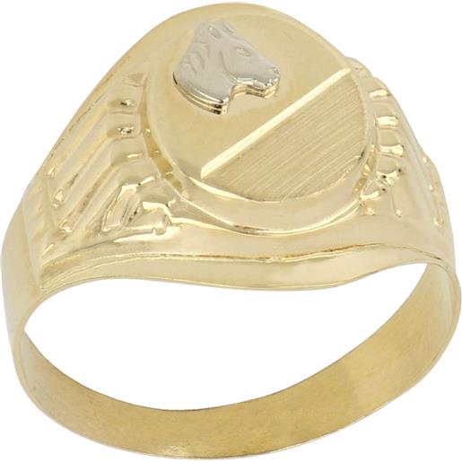 Gioielleria Lucchese Oro anello uomo oro giallo bianco gl101372