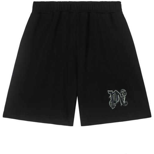 Palm Angels shorts sportivi hyper con stampa - nero
