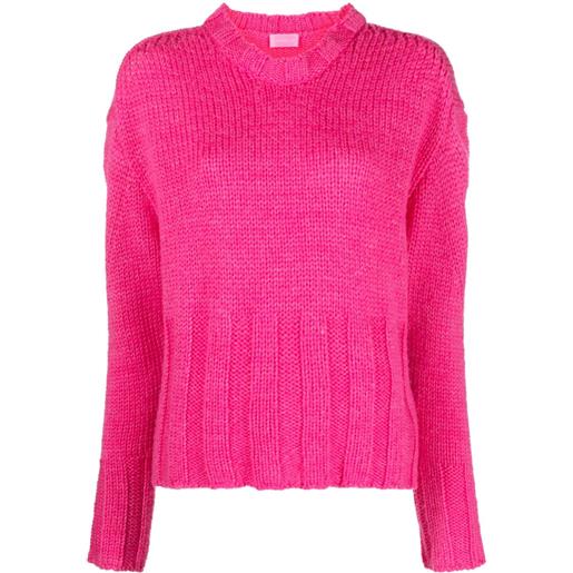 Moncler maglione con applicazione - rosa