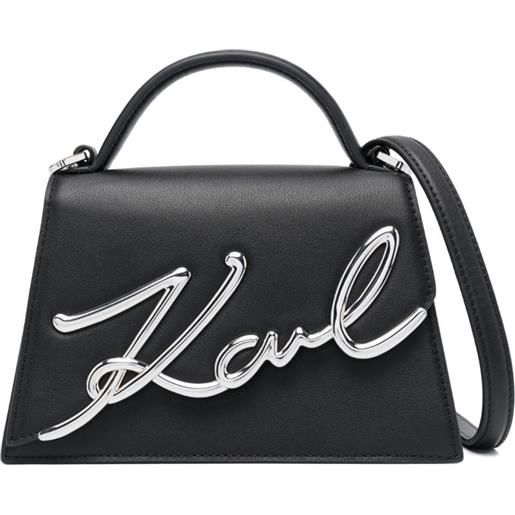 Karl Lagerfeld borsa a tracolla signature piccola - nero