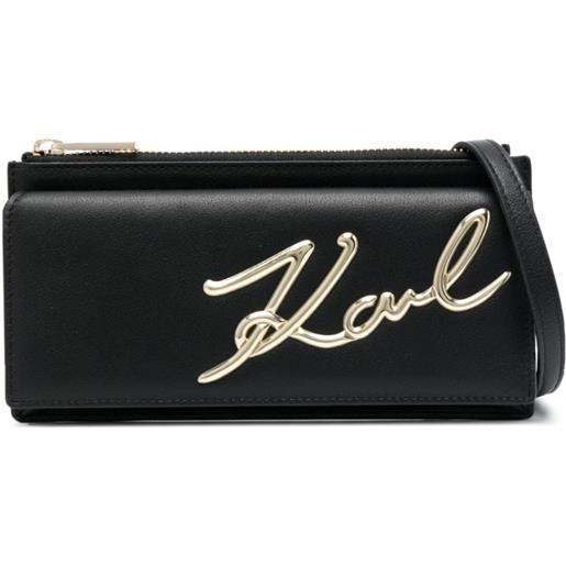 Karl Lagerfeld clutch signature - nero