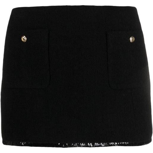 Miu Miu minigonna con paillettes - nero