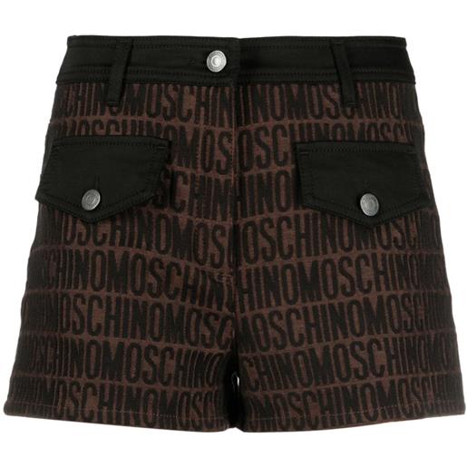 Moschino shorts con effetto jacquard - marrone