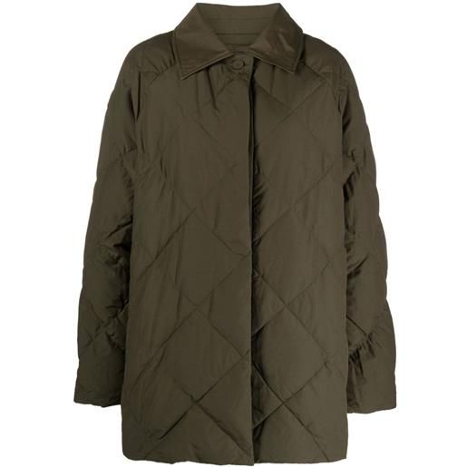 Holzweiler giacca-camicia dixie imbottita - verde
