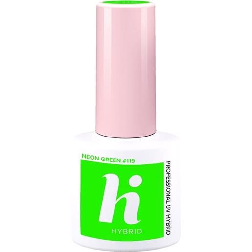 HI HYBRID sport smalto semipermanente 5ml smalto effetto gel #119 neon green