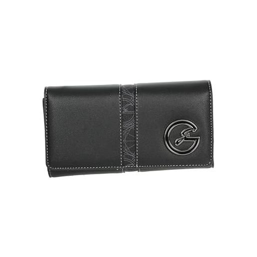 Gattinoni portafoglio con patta da donna marchio, modello denise plus bendn7855wzp, realizzato in pelle sintetica. Nero