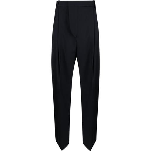 Victoria Beckham pleat-detailing wide-leg trousers - blu