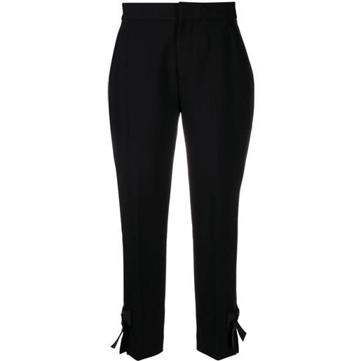 Kate Spade pantaloni crop con fiocco - nero