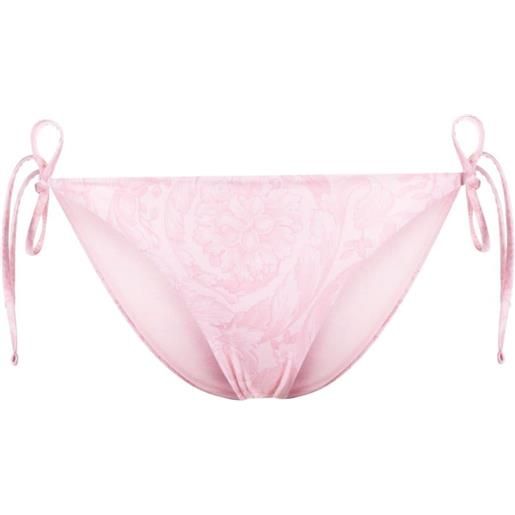 Versace slip bikini barocco con stampa - rosa