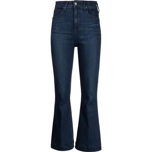 Veronica Beard jeans svasati carson a vita alta - blu