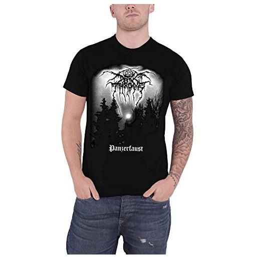Darkthrone t shirt panzerfaust band logo ufficiale uomo nero