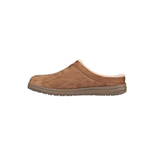 Skechers 210378 marrone chiaro, scarpe da ginnastica uomo, pelle scamosciata microfibra marrone chiaro, 47.5 eu