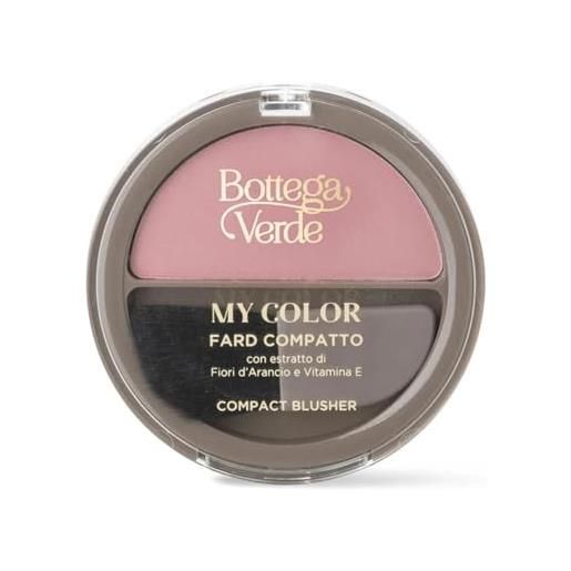 Bottega Verde - my color - fard compatto con estratto di fiori d'arancio e vitamina e - colore radioso - rosa candy