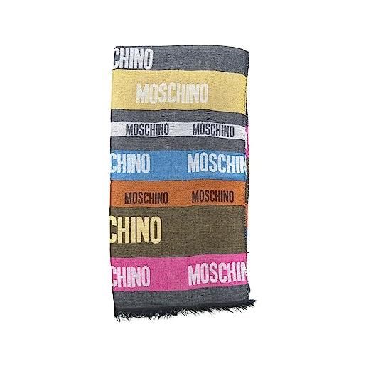 Moschino sciarpa nera multicolor