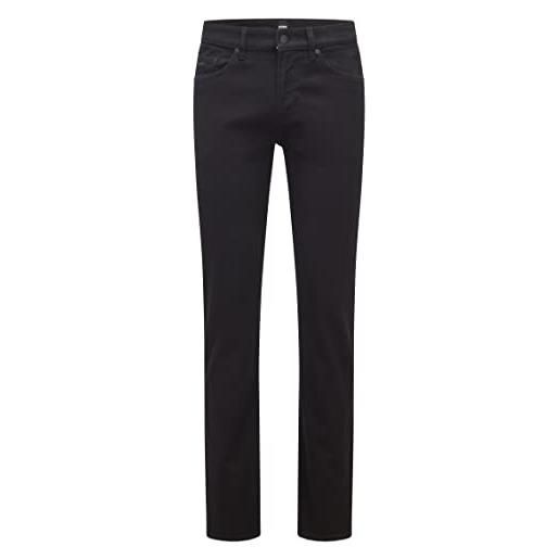 BOSS jeans da uomo delaware3-1 black-black slim-fit in denim cashmere-touch italiano, nero , w38 / l34