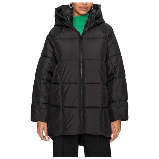 Only giacca trapuntata da donna con cappuccio onlasta oversized puffer, noce contrast pacciame, l