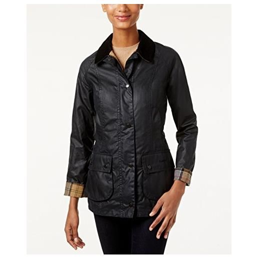 Barbour giacca donna in cera classic beadnell wax jacket lwx0667ny91 colore navy taglia uk 6